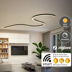 Paulmann Linion-valolista, musta 1 m Master ZigBee-muuntaja
