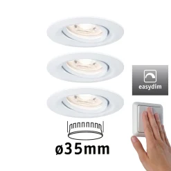Paulmann Nova mini Plus easydim 3 kpl valkoinen