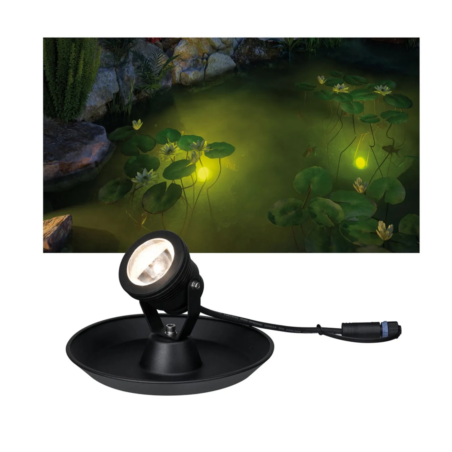 Paulmann Plug & Shine LED lammikkopilkku veden alla