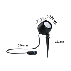 Paulmann Plug & Shine LED spot Kikolo maapiikki, ZigBee, RGBW