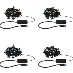 Paulmann Plug & Shine Smart -valoketju Yuna 5 m RGB musta
