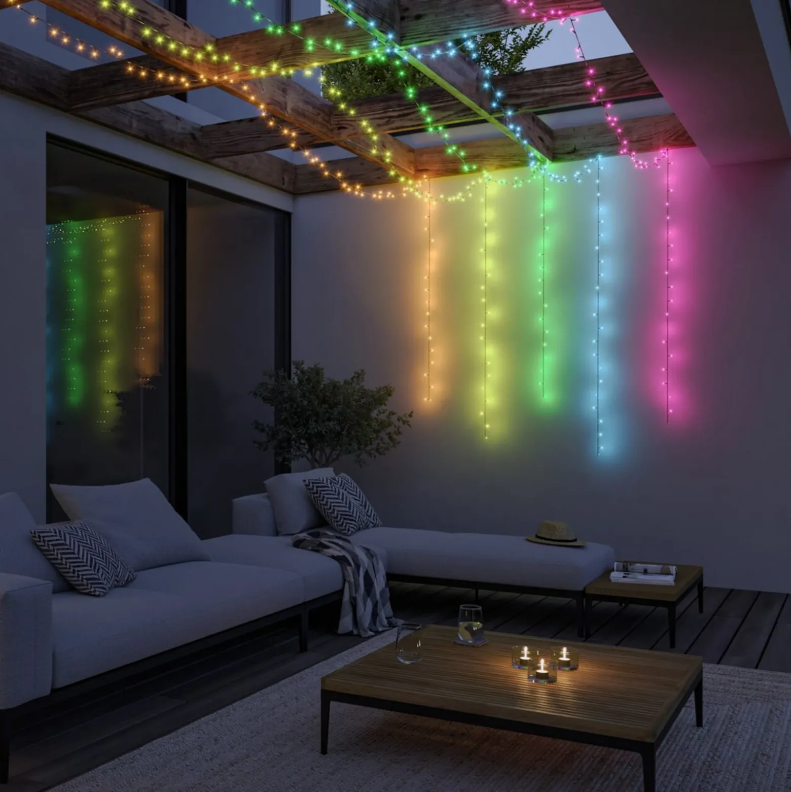 Paulmann Plug & Shine Smart -valoketju Yuna 5 m RGB musta