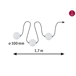Paulmann Plug & Shine -valoketju, Naima-jatko 2 m, IP67