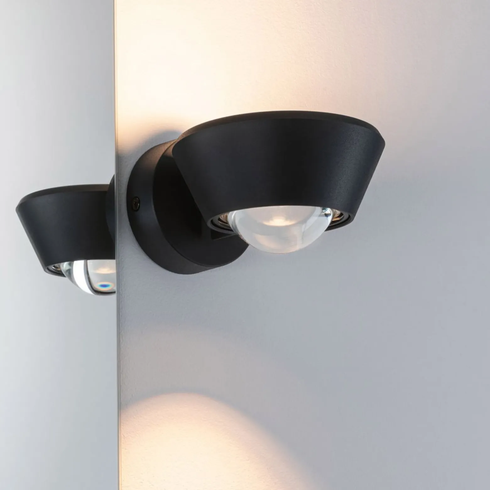 Paulmann Sabik -LED-seinävalaisin up/down, musta
