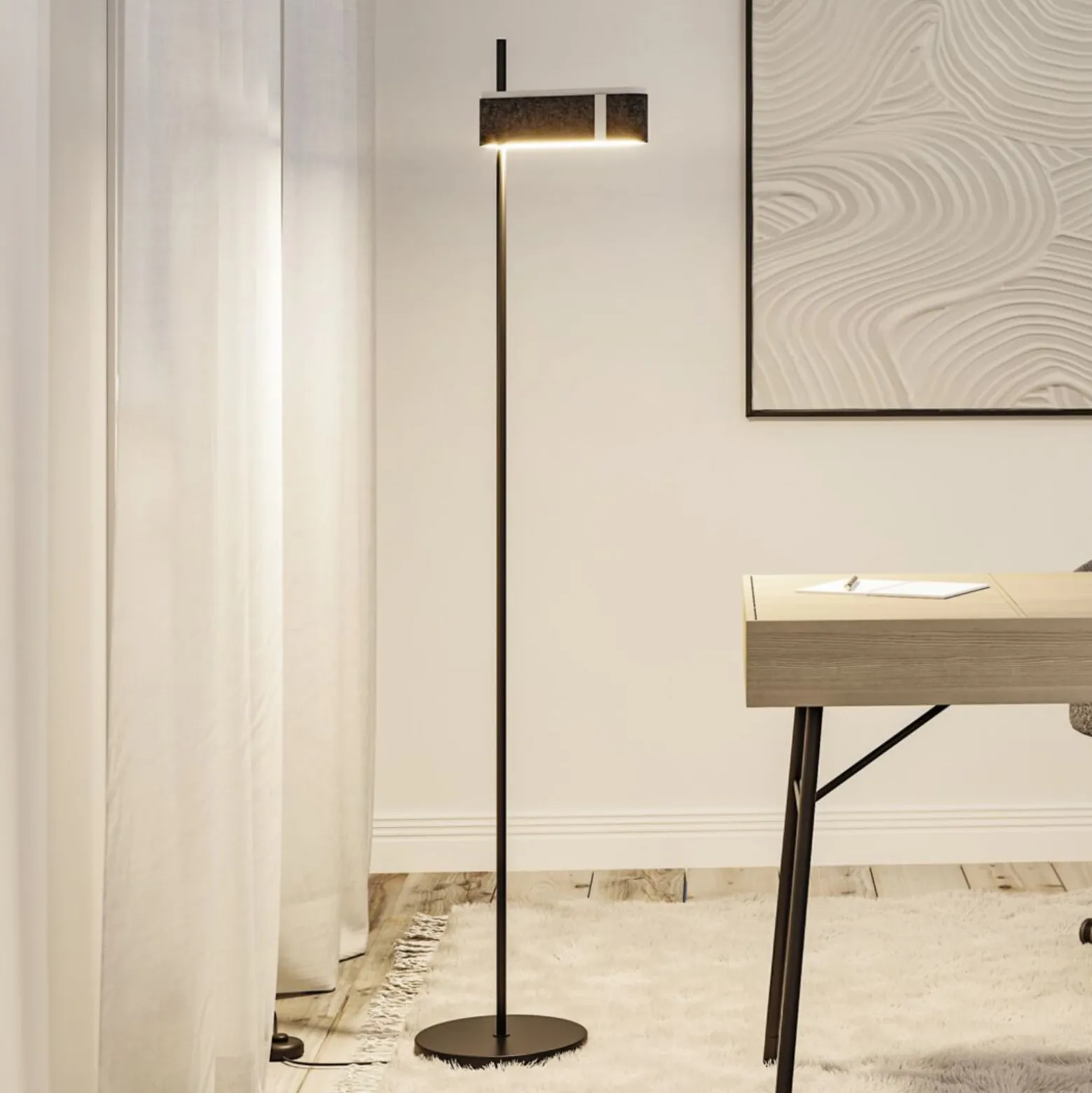 Paulmann Smart LED-lattiavalaisin Jagun, antrasiitti, 151 cm huopa