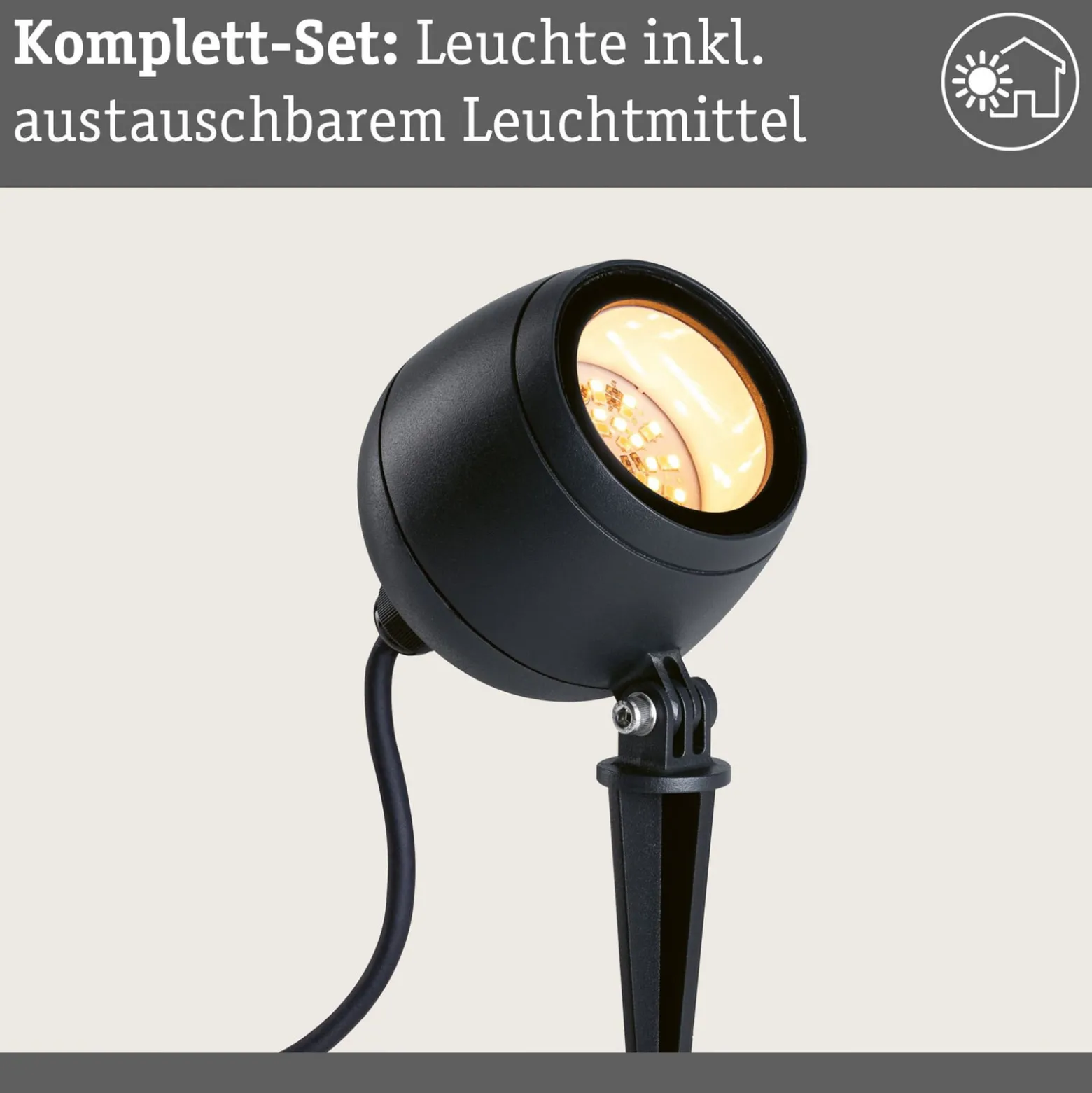 Paulmann Smart LED-maapiikkispotti Kikolo, CCT, antrasiitti, IP65