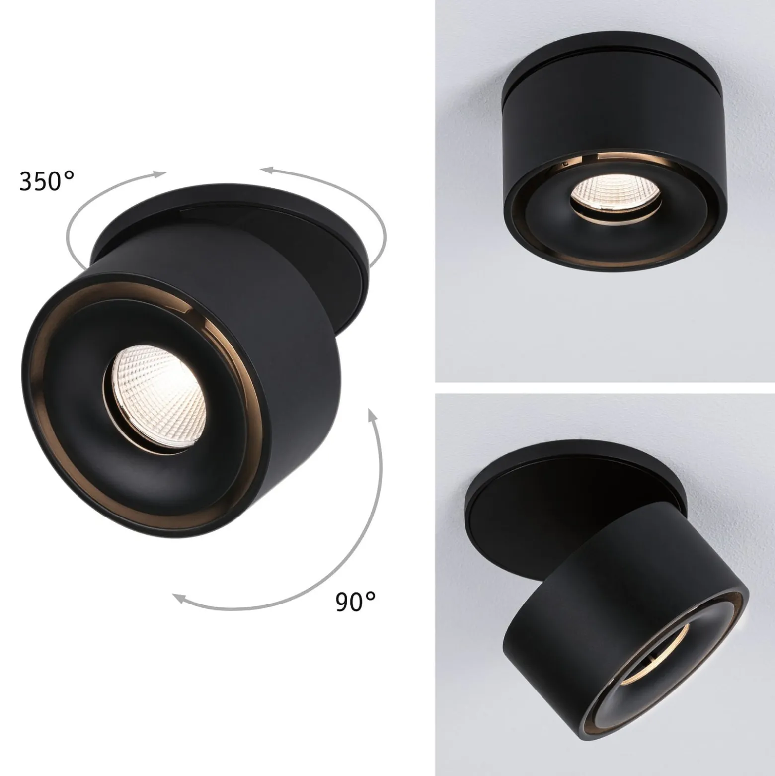 Paulmann Spircle -LED-uppovalo, mattamusta