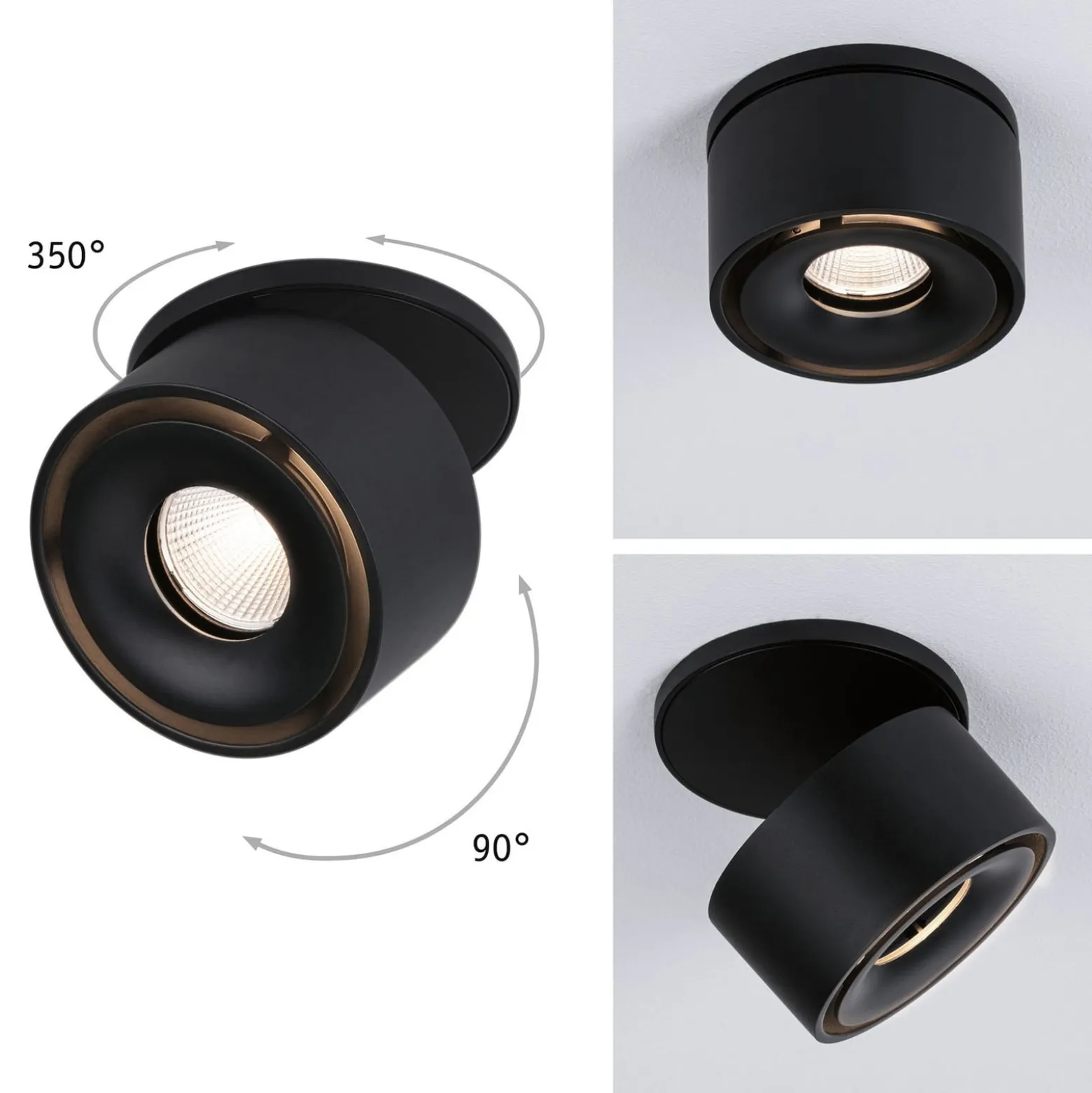 Paulmann Spircle -LED-uppovalo, mattamusta