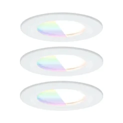 Paulmann upotettava LED-kohdevalaisin Nova Coin Smart, valkoinen, RGBW, 3 kpl,