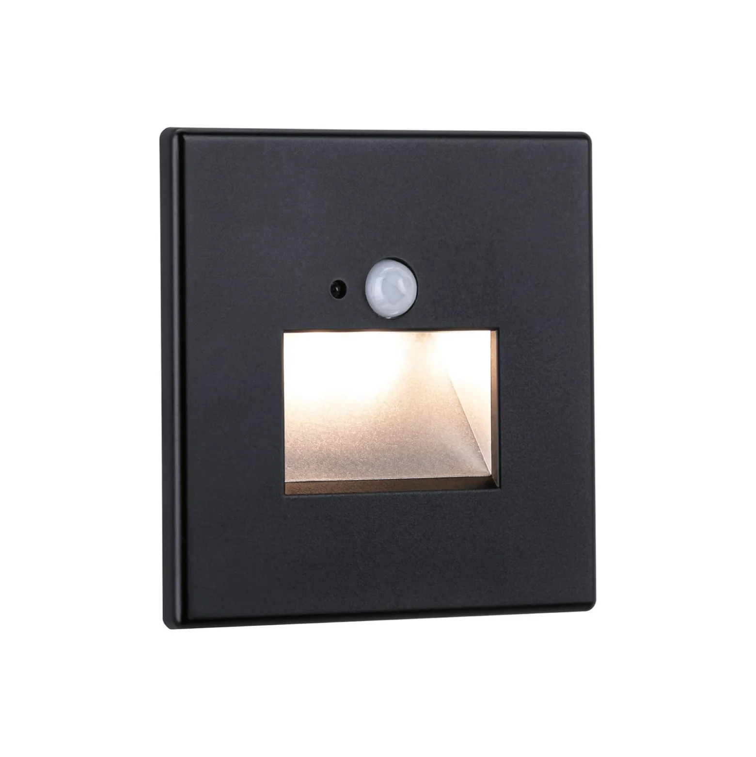 Paulmann upotettava LED-seinävalaisin Edge Quadro musta 8 cm