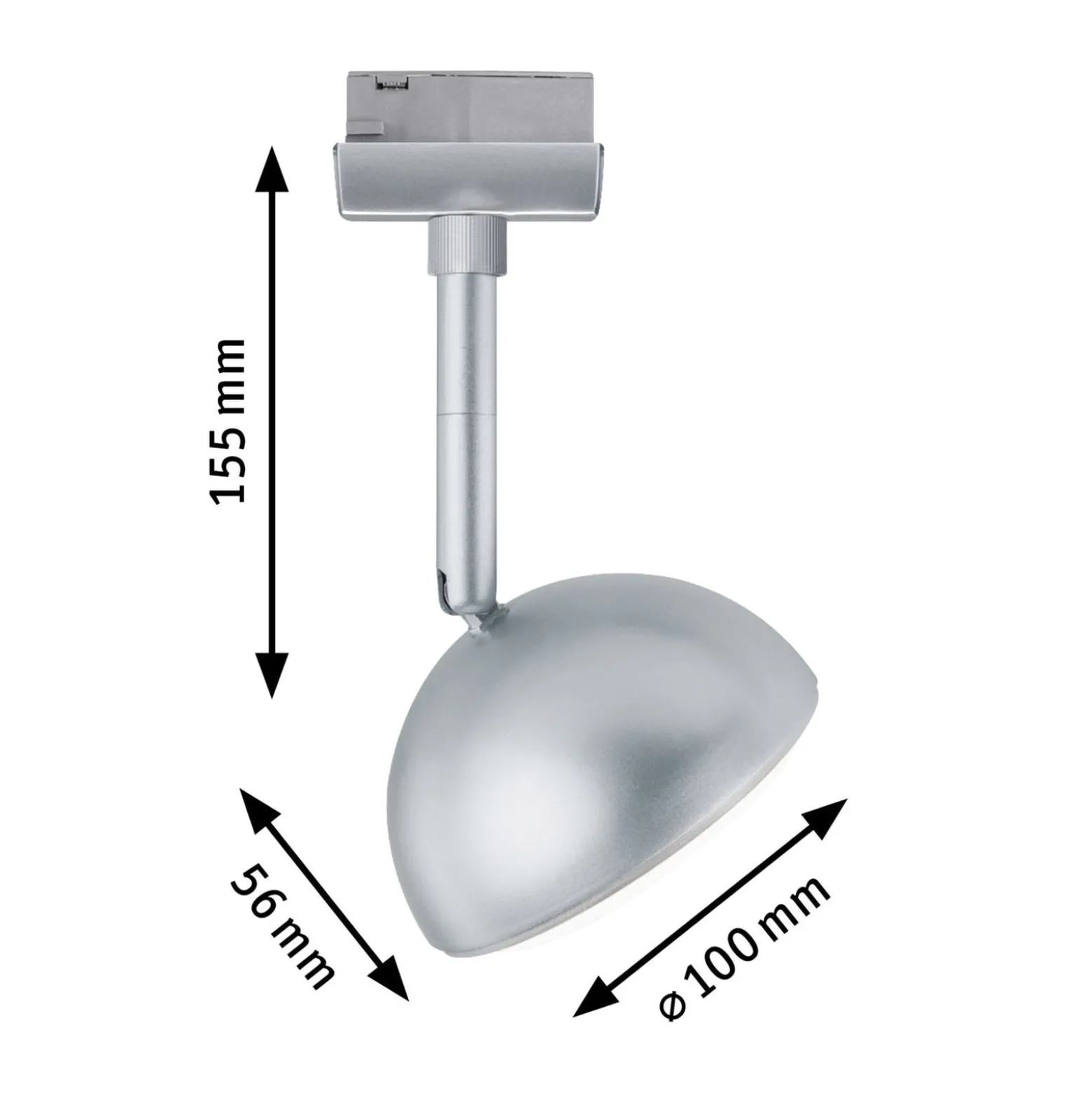 Paulmann URail Hemi -LED-kohdevalo 3 000 K, kromi