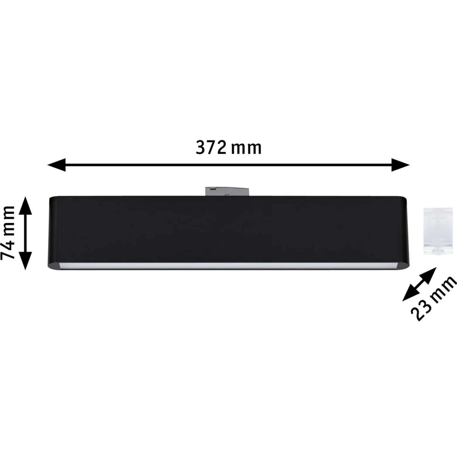 Paulmann URail LED-kiskovalaisin Ceris, musta, 4 000 K, 37 cm