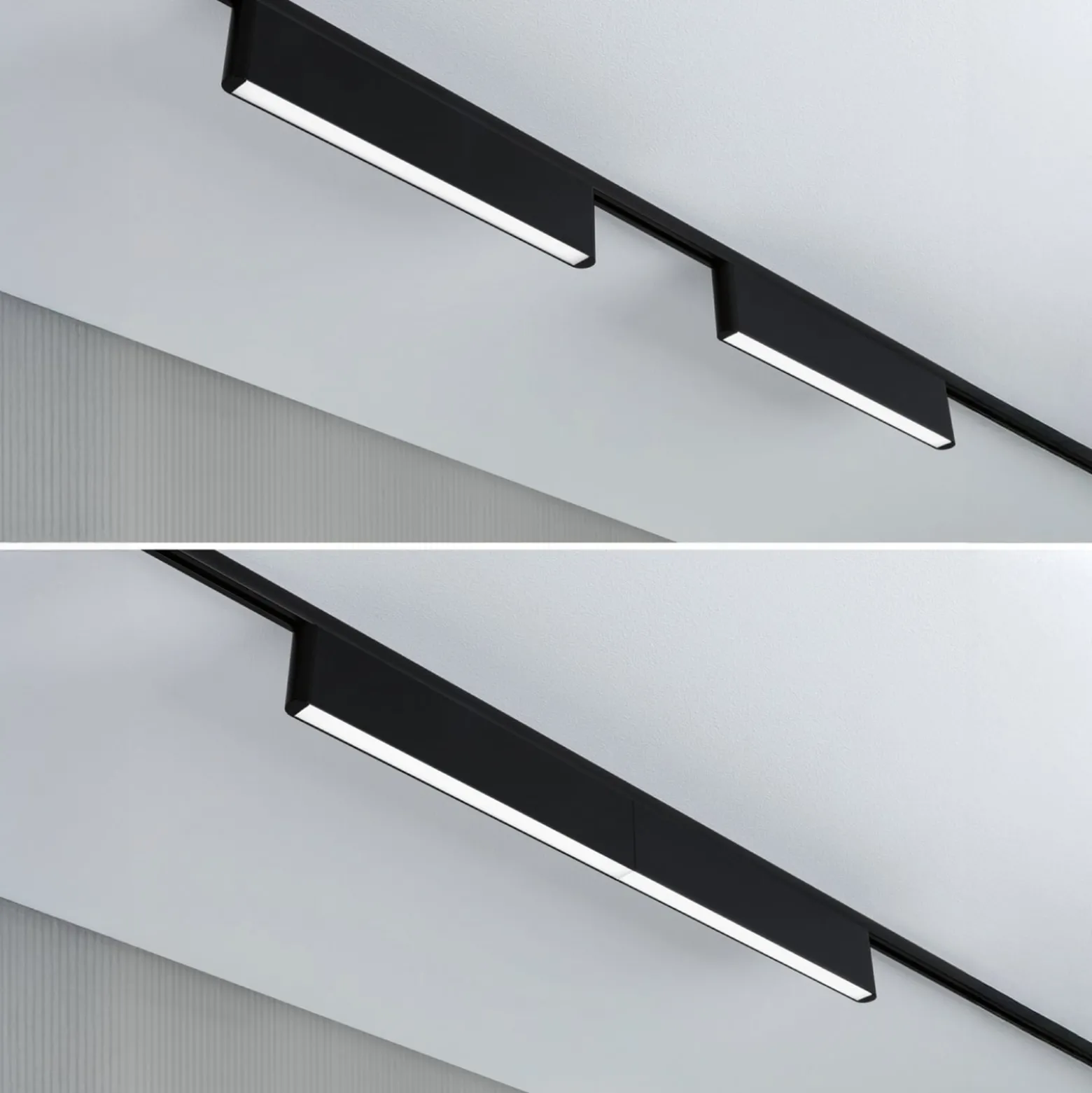 Paulmann URail LED-kiskovalaisin Ceris, musta, 4 000 K, 37 cm