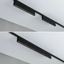 Paulmann URail LED-kiskovalaisin Zelos, musta, 3 000 K, 37 cm