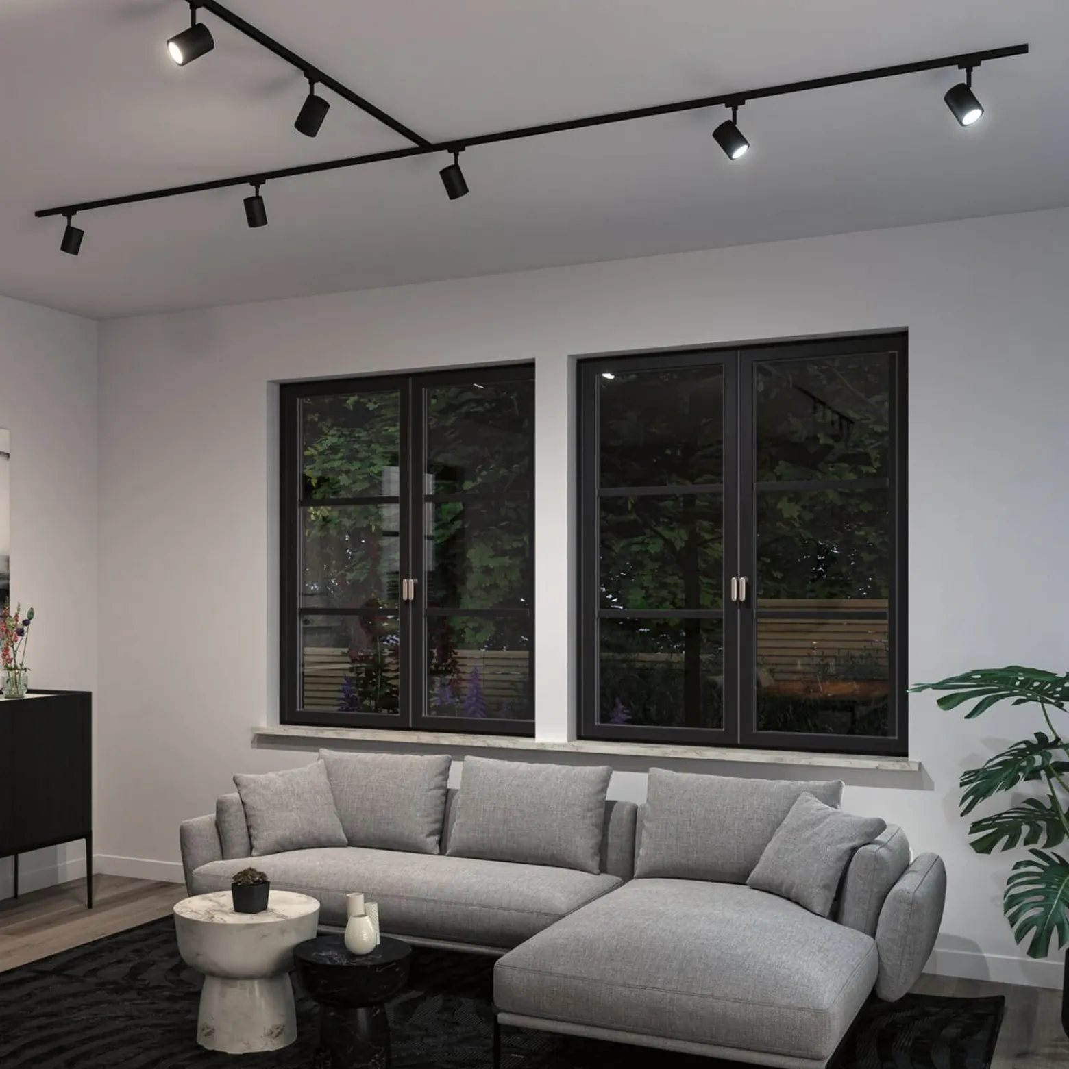 Paulmann URail LED-spotti Luxe Zigbee musta matt GU10