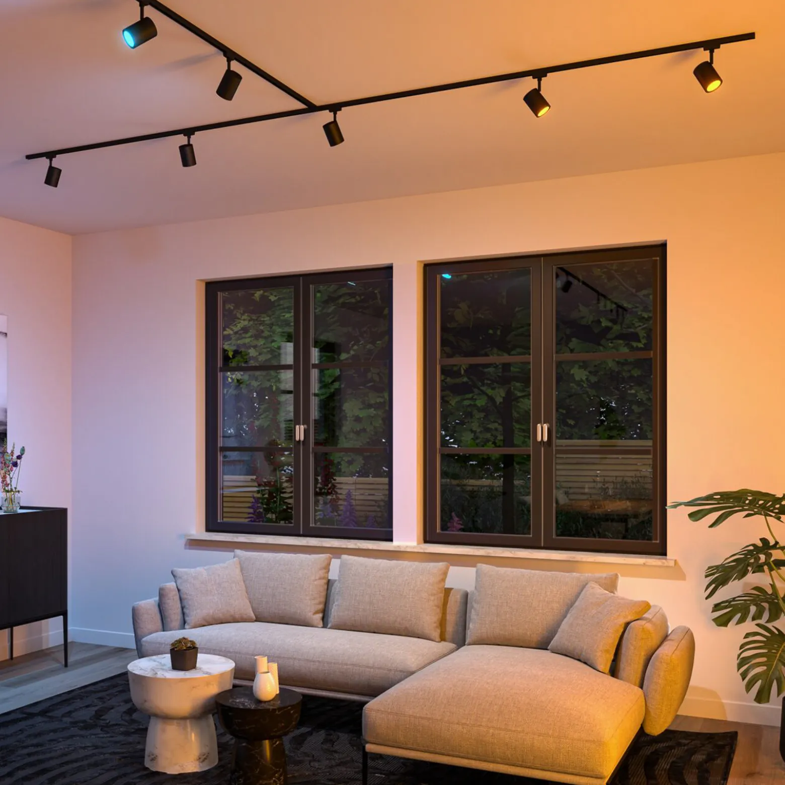 Paulmann URail LED-spotti Luxe Zigbee musta matt GU10