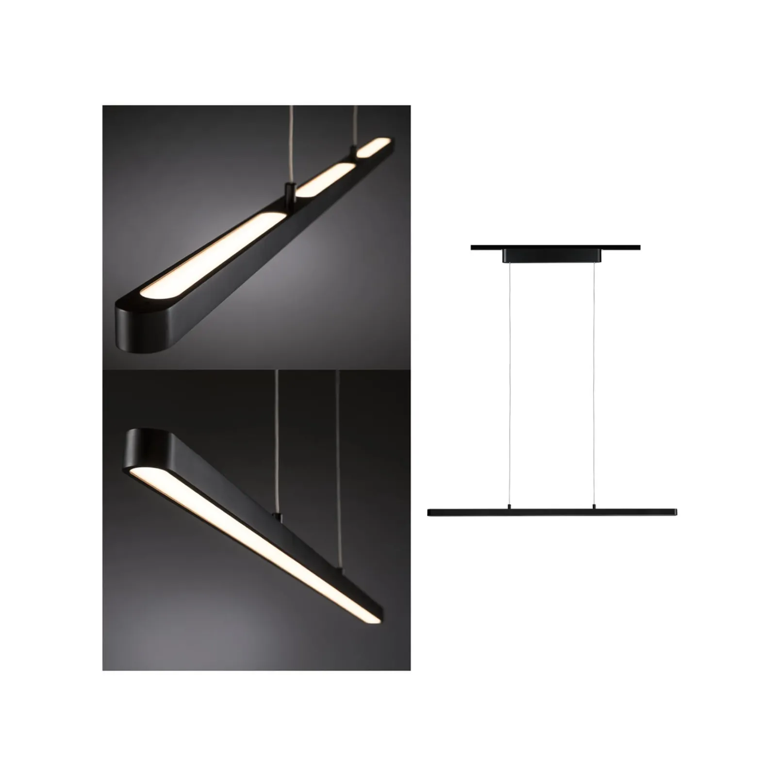 Paulmann URail Lento LED-riippuvalaisin, mattamusta
