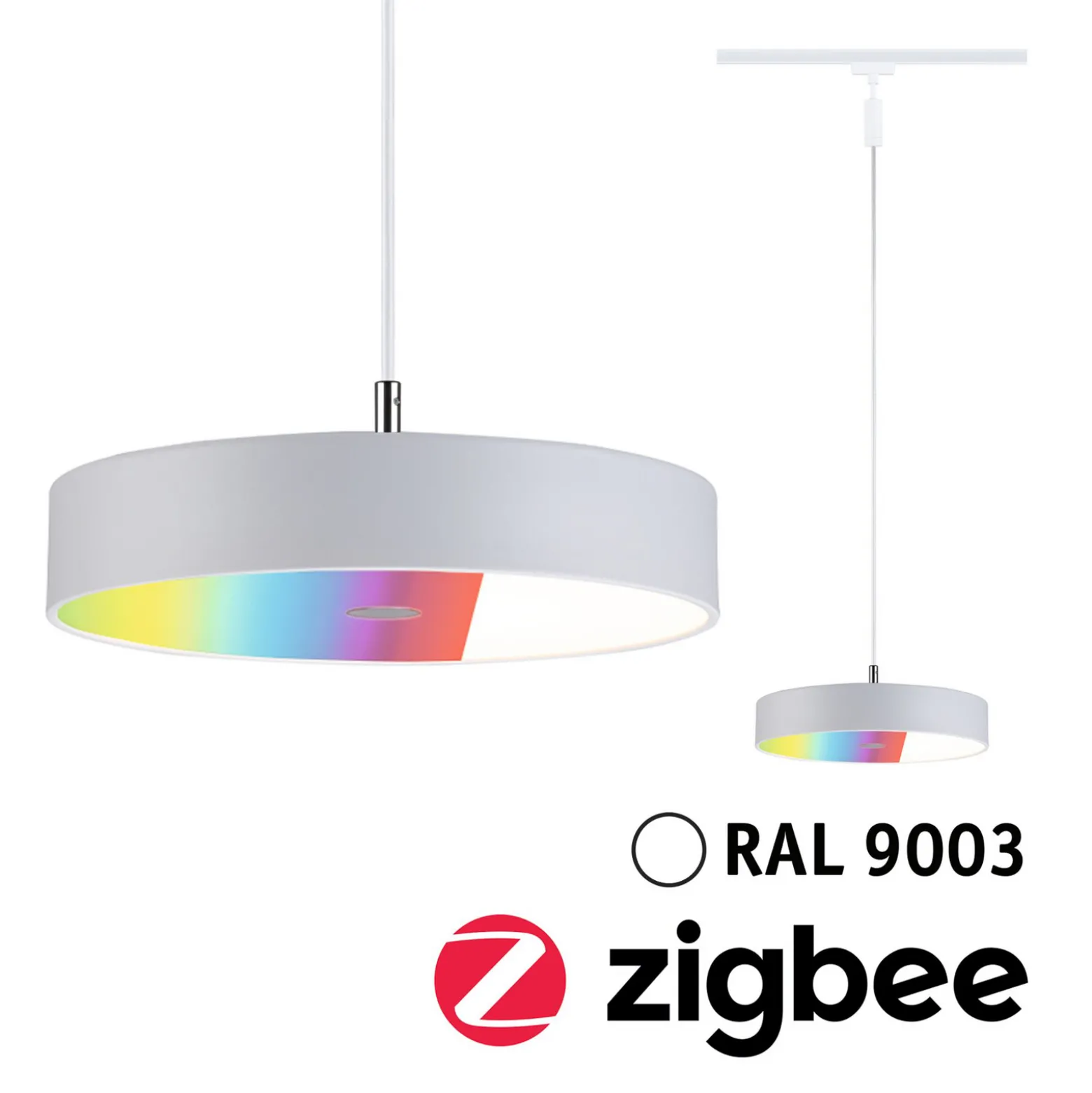 Paulmann URail Smart LED-riippuvalaisin Hildor, signaalivalkoinen, ZigBee