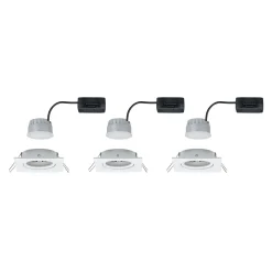 Paulmann 3-valaisin Nova Coin, kulmikas, himmennettävä, mattavalkoinen, 2 700 K