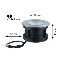 Paulmann Vanea LED lattiavalaisin IP67, Ø 16cm