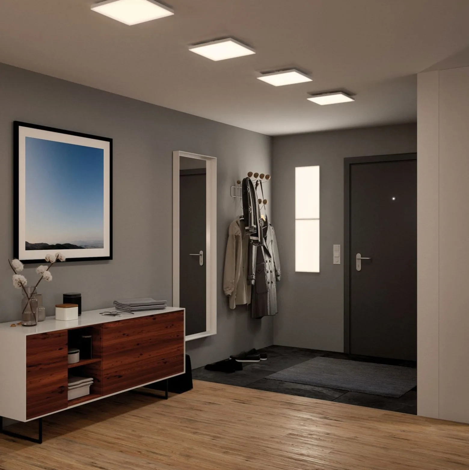 Paulmann Velora -LED-kattovalaisin 22,5 x 22,5 cm