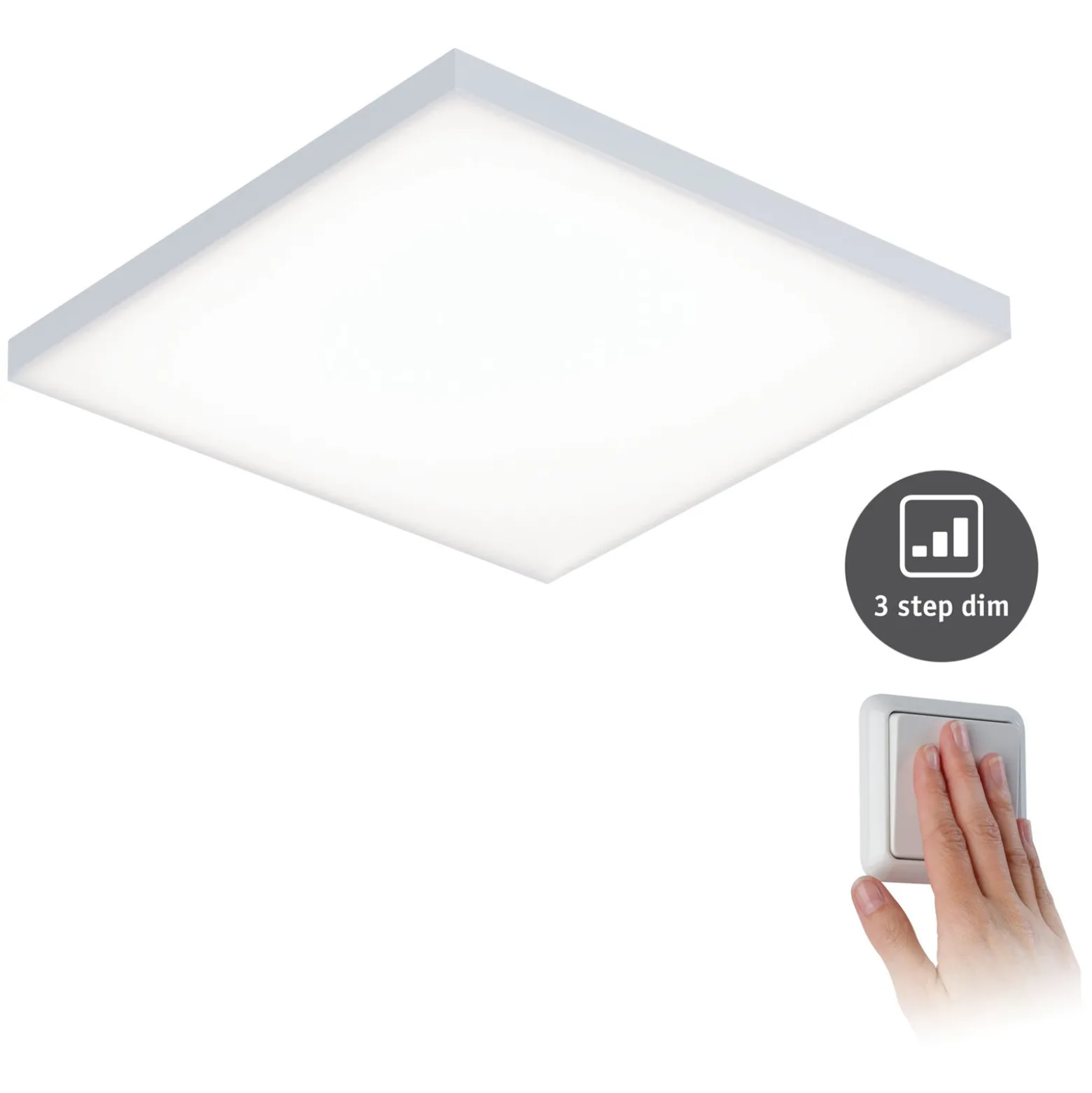 Paulmann Velora-LED-paneeli 3-step-dim 29,5x29,5cm