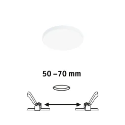 Paulmann Veluna Edge IP44 4,000K dimm Ø 9cm Ø 9cm
