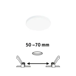 Paulmann Veluna Edge IP44 4,000K dimm Ø 9cm Ø 9cm