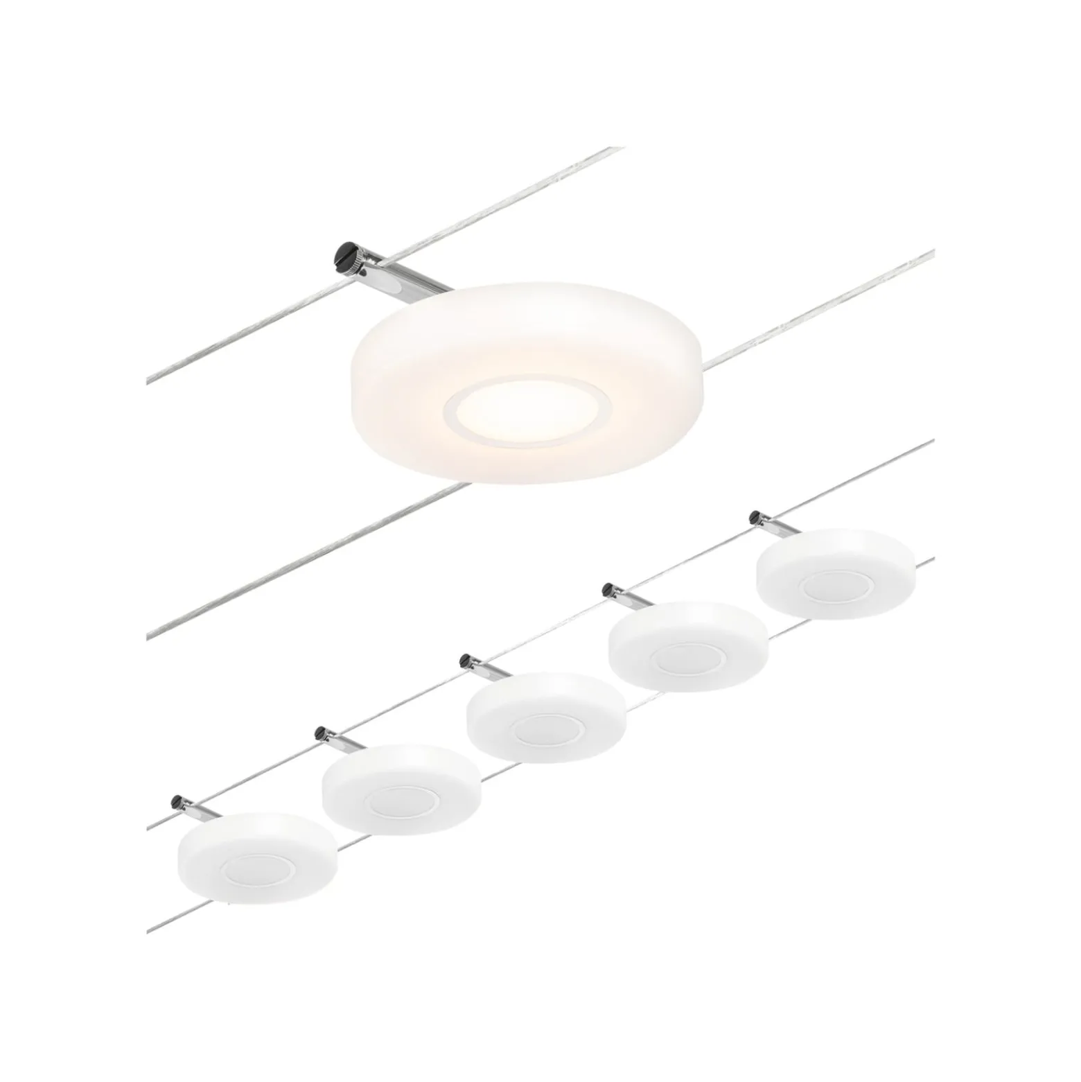 Paulmann Wire DiscLED LED-vaijerijärjestelmä, 5-lamppuinen