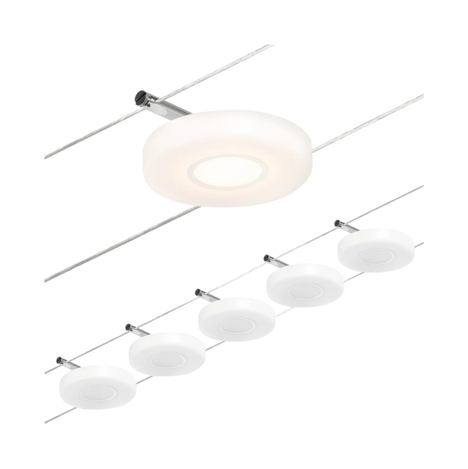 Paulmann Wire DiscLED LED-vaijerijärjestelmä, 5-lamppuinen