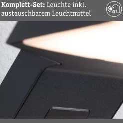 Paulmann Zenera LED-ulkoseinälamppu, 3 000 K, antrasiitti IP44
