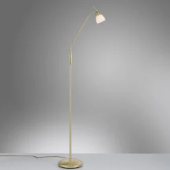 Paul Neuhausin lattiavalaisin Pino, messinki, 163 cm, himmennettävä, G9