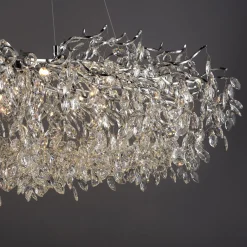 Paul Neuhaus kattokruunu Ricicle, kromi, pituus 150 cm