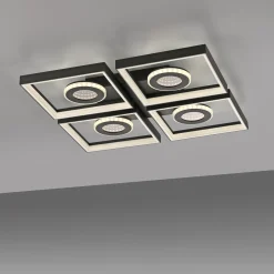 Paul Neuhaus LED-kattovalaisin Traforo, 53 cm, CCT, himmennettävä