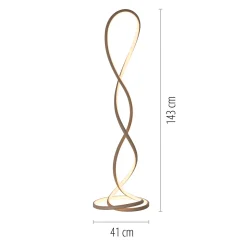 Paul Neuhaus LED-lattiavalo Twist, hiekanvärinen, korkeus 143 cm