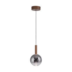 Paul Neuhaus LED-riippuvalaisin Bowl, Ø 20 cm, ruskea/harmaa
