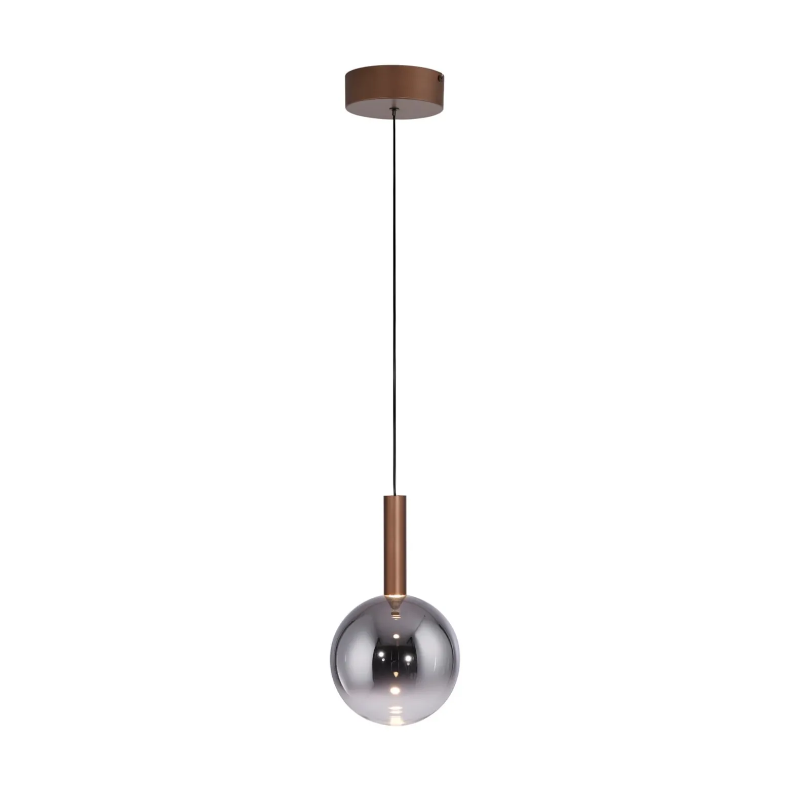 Paul Neuhaus LED-riippuvalaisin Bowl, Ø 20 cm, ruskea/harmaa