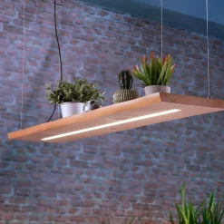 Paul Neuhaus LED-riippuvalaisin Palma, puu, CCT, himmennettävä, 120cm