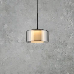 Paul Neuhaus LED-riippuvalaisin Rika, Ø 15 cm, lasia, himmennettävä