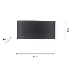 Paul Neuhaus LED-ulkoseinävalaisin Carlo, 17 cm, musta