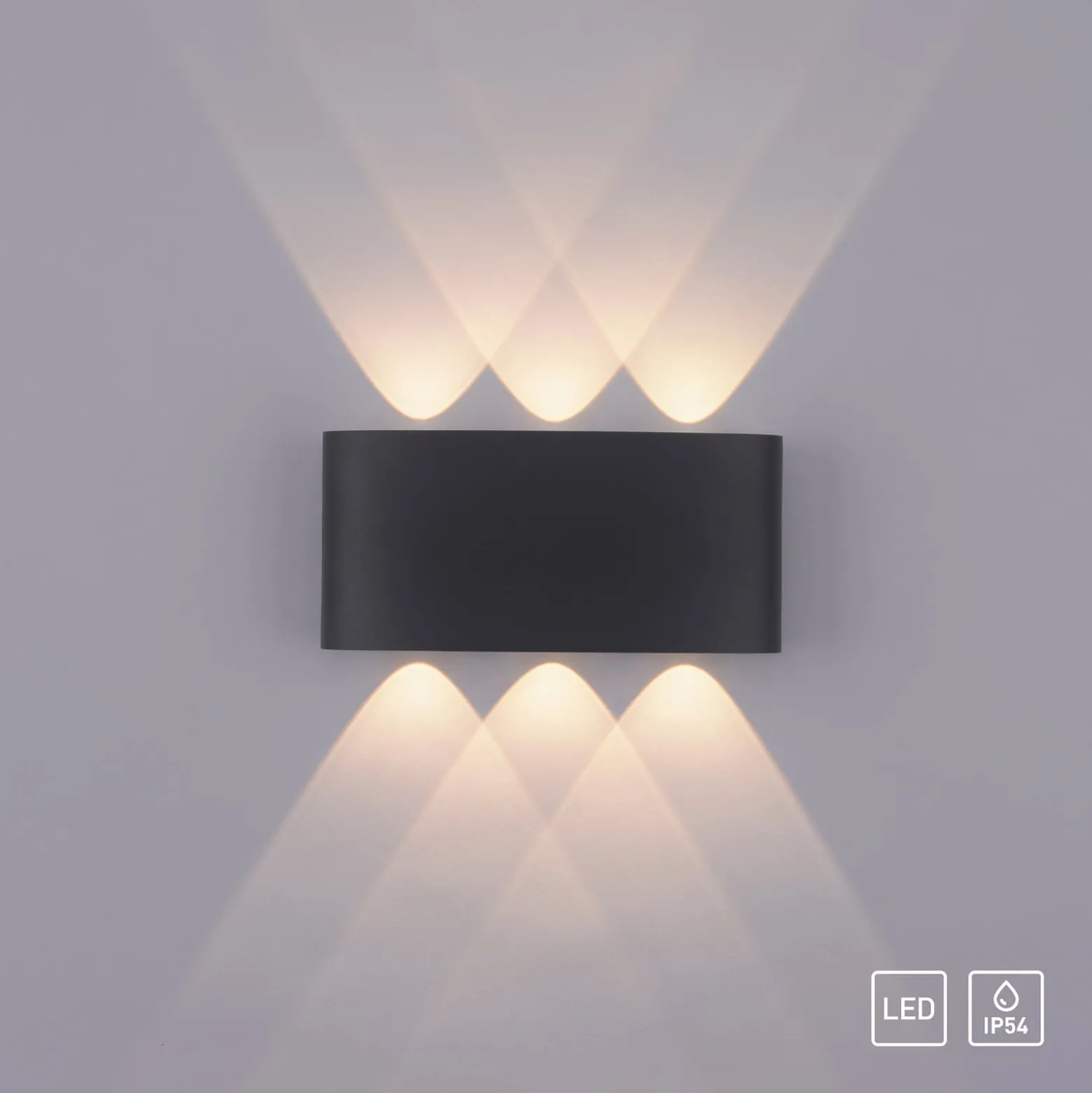 Paul Neuhaus LED-ulkoseinävalaisin Carlo, 17 cm, musta
