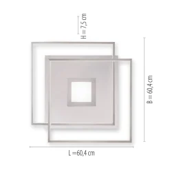 Paul Neuhaus Q-AMIRA LED-kattovalaisin, hopea