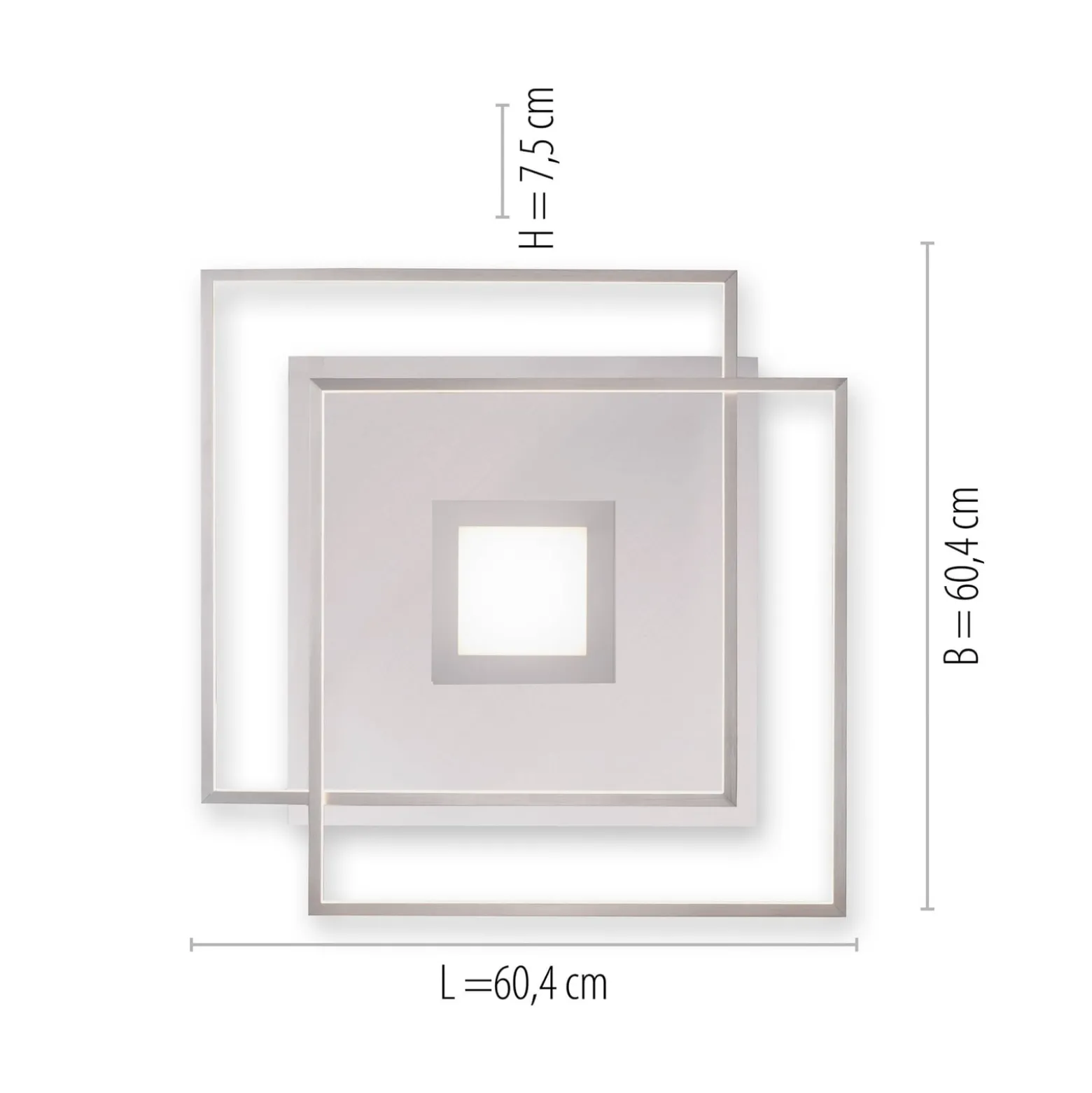 Paul Neuhaus Q-AMIRA LED-kattovalaisin, hopea