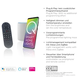 Paul Neuhaus Q-Beluga -LED-kattovalaisin, teräs