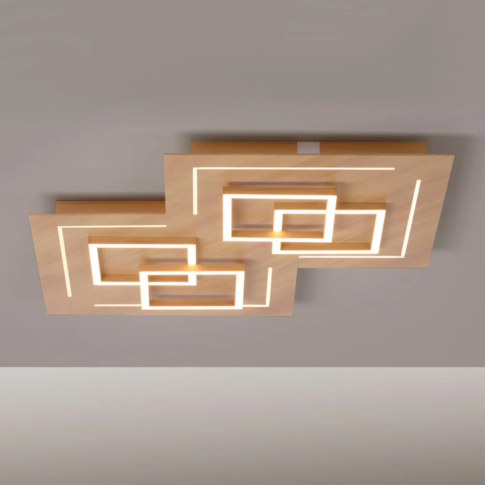 Paul Neuhaus Q-LINEA-LED-kattovalo puukoriste 60cm