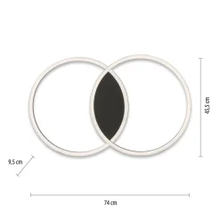Paul Neuhaus Q-MARKO -LED-kattovalo 2x, pyöreä