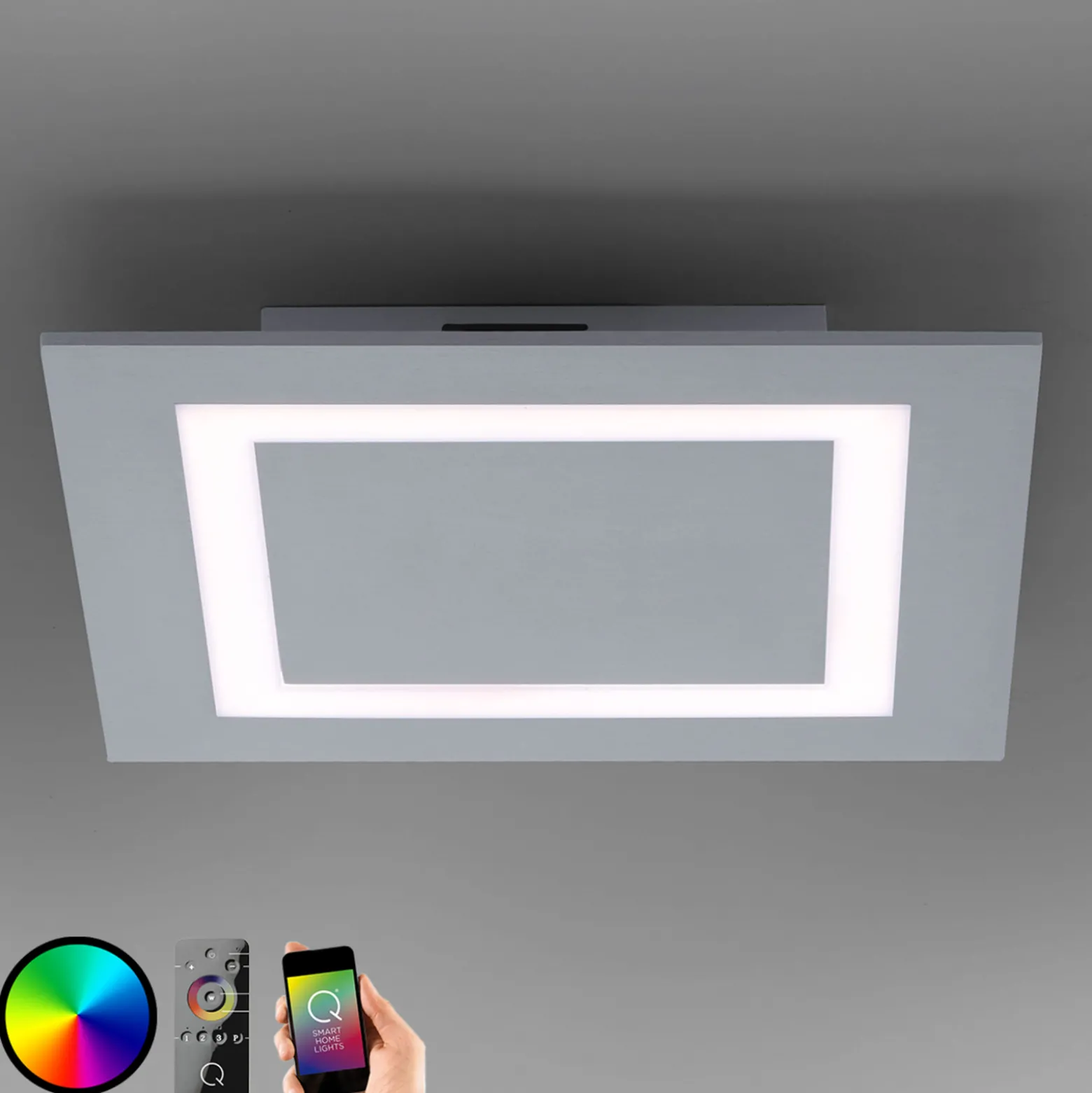 Paul Neuhaus Q-MIRAN LED-kattolamppu,30 x 30 cm