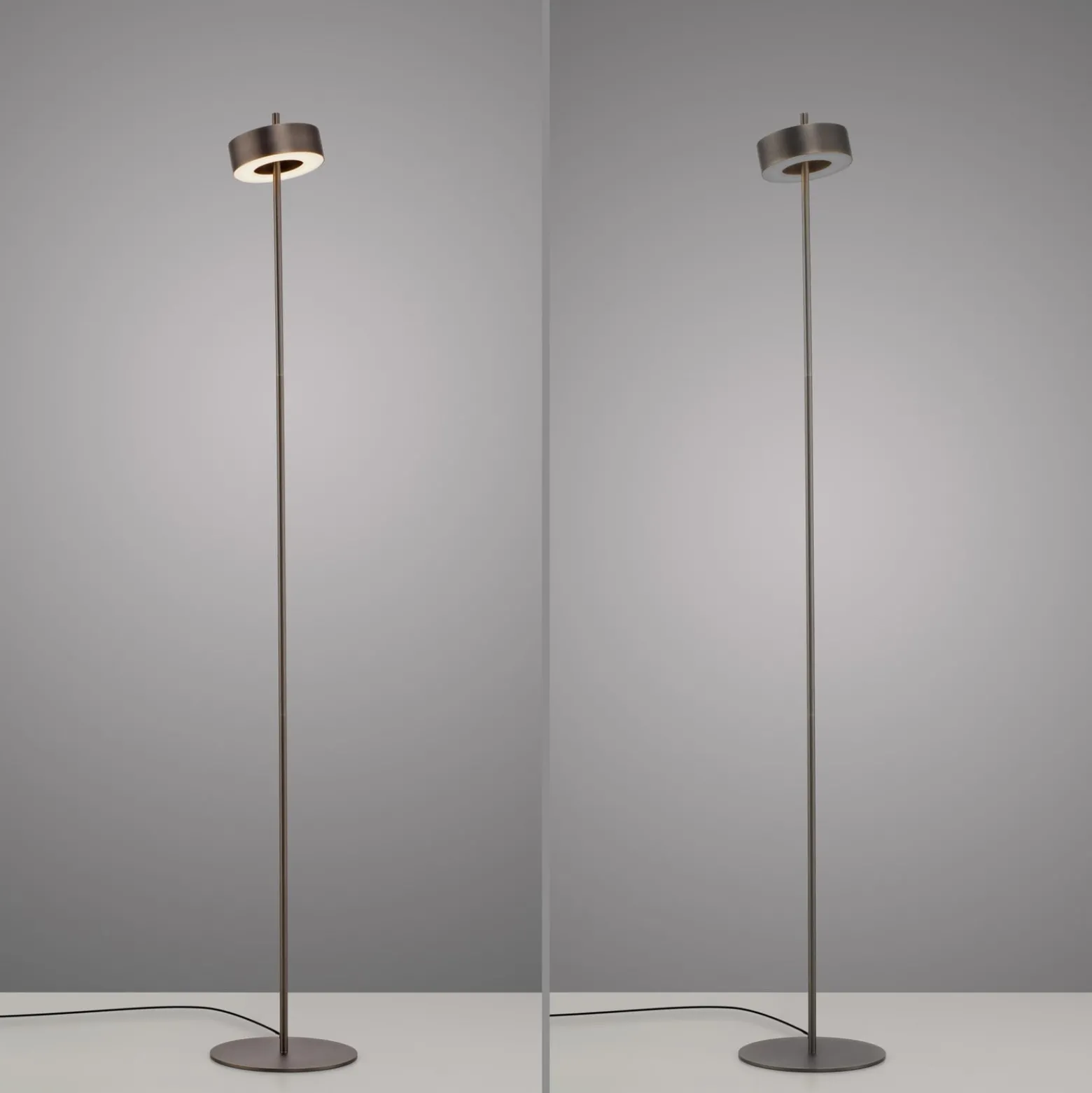 Paul Neuhaus Smart LED-lattiavalaisin Q-Rotate tummanruskea 140 cm 140 cm