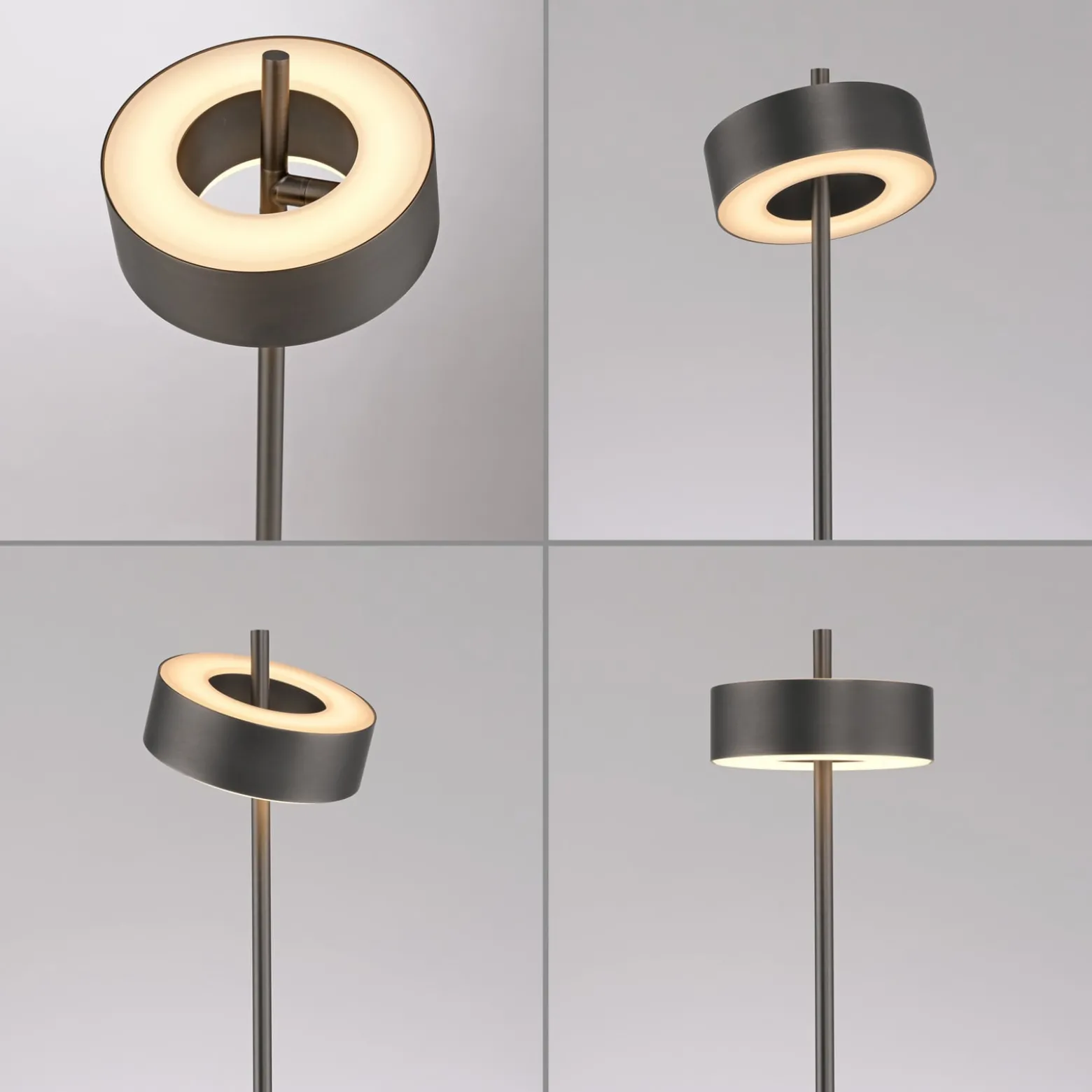 Paul Neuhaus Smart LED-lattiavalaisin Q-Rotate tummanruskea 140 cm 140 cm