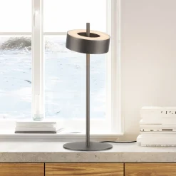 Paul Neuhaus Smart LED-pöytävalaisin Q-Rotate tummanruskea 40 cm 40 cm